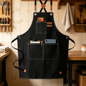 Thick Canvas Work Apron with Large Storage Pockets, Wear Resistant Garden Tool Apron for Men and Women