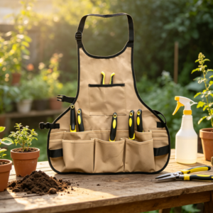Gardening Apron for Men and Women with Multiple Pockets, Garden Tool Storage Work Apron