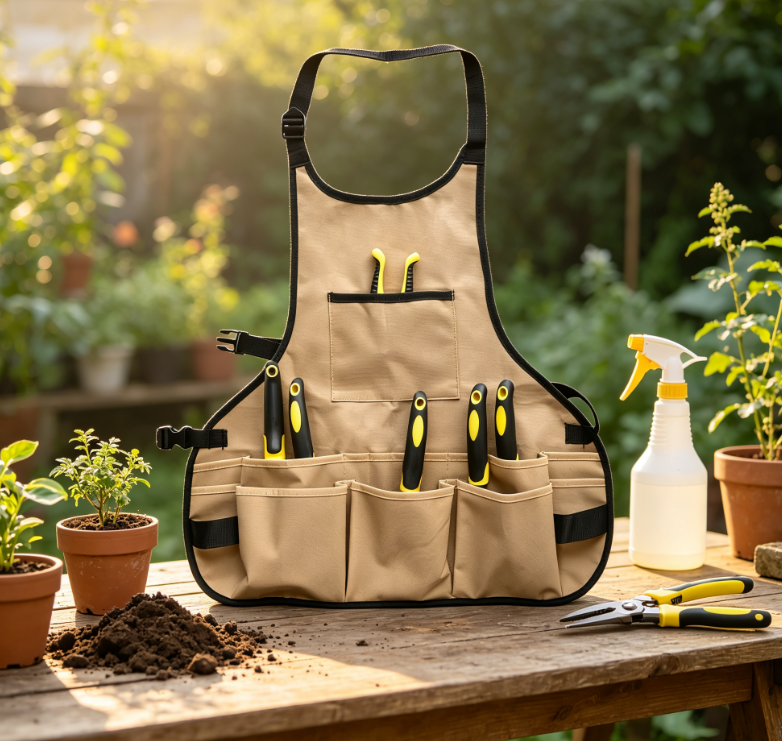 Gardening Apron for Men and Women with Multiple Pockets, Garden Tool Storage Work Apron