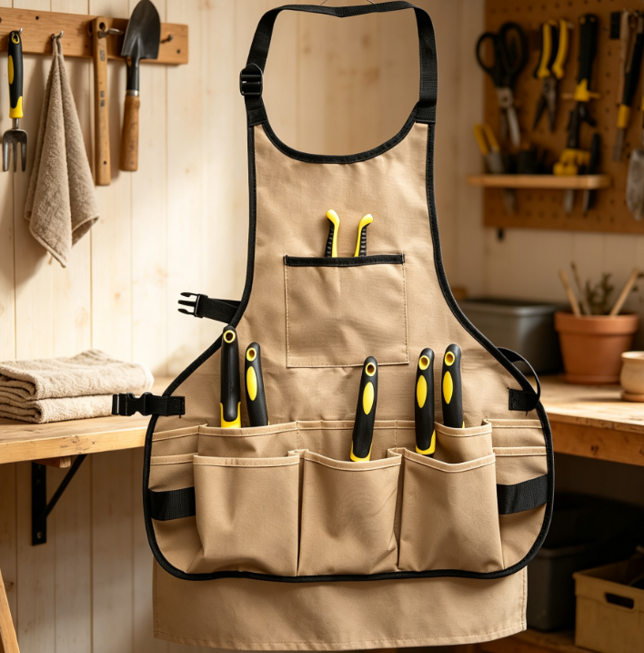Gardening Apron for Men and Women with Multiple Pockets, Garden Tool Storage Work Apron