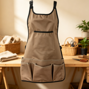 Waterproof Gardening Apron with Large Pockets, Heavy Duty Tool Work Apron for Garden Planting and Outdoor Tasks