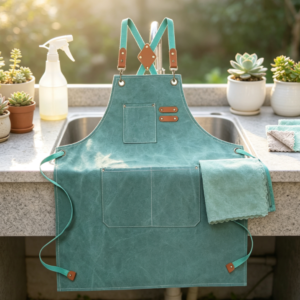 Canvas Gardening Work Apron with Tool Pockets, Multi-Function Apron for Kitchen, Baking, Planting, Woodworking and Crafting