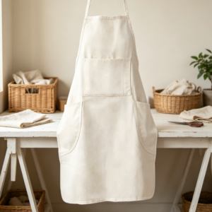 Cotton Canvas Professional Bib Apron with Pockets, Waterproof Work Apron for Kitchen, Gardening and Daily Tasks