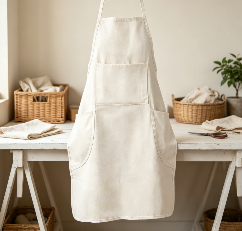 Cotton Canvas Professional Bib Apron with Pockets, Waterproof Work Apron for Kitchen, Gardening and Daily Tasks
