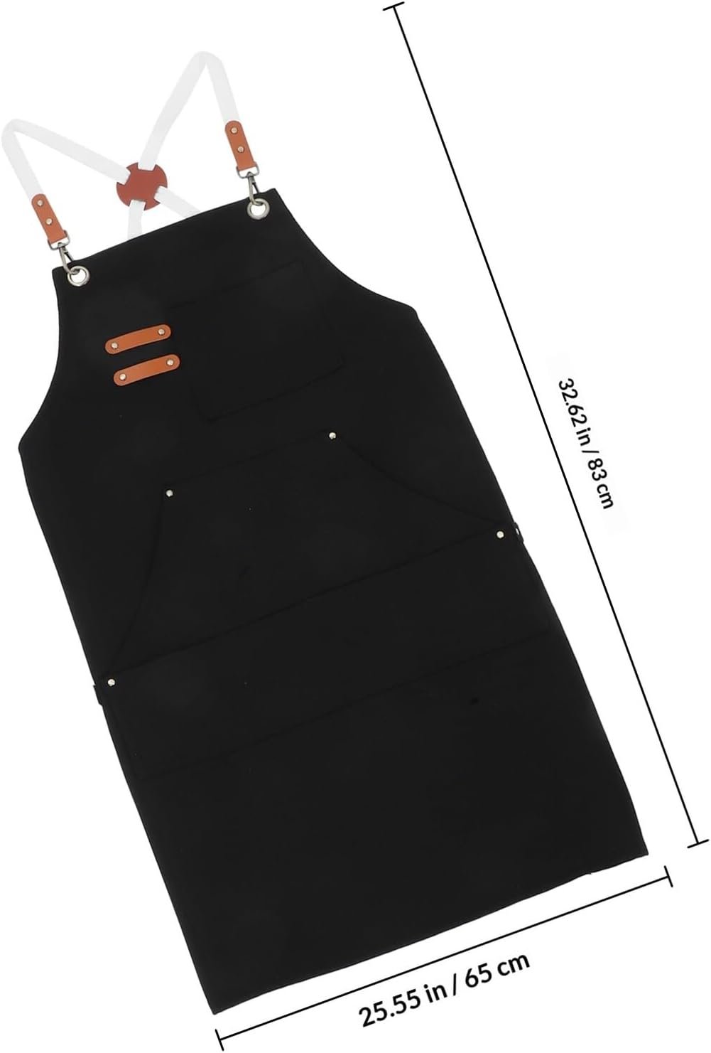 Heavy Duty Multi Pocket Canvas Apron with Thick Fabric Pockets, Utility Work Apron for BBQ, Woodworking and Outdoor Tasks
