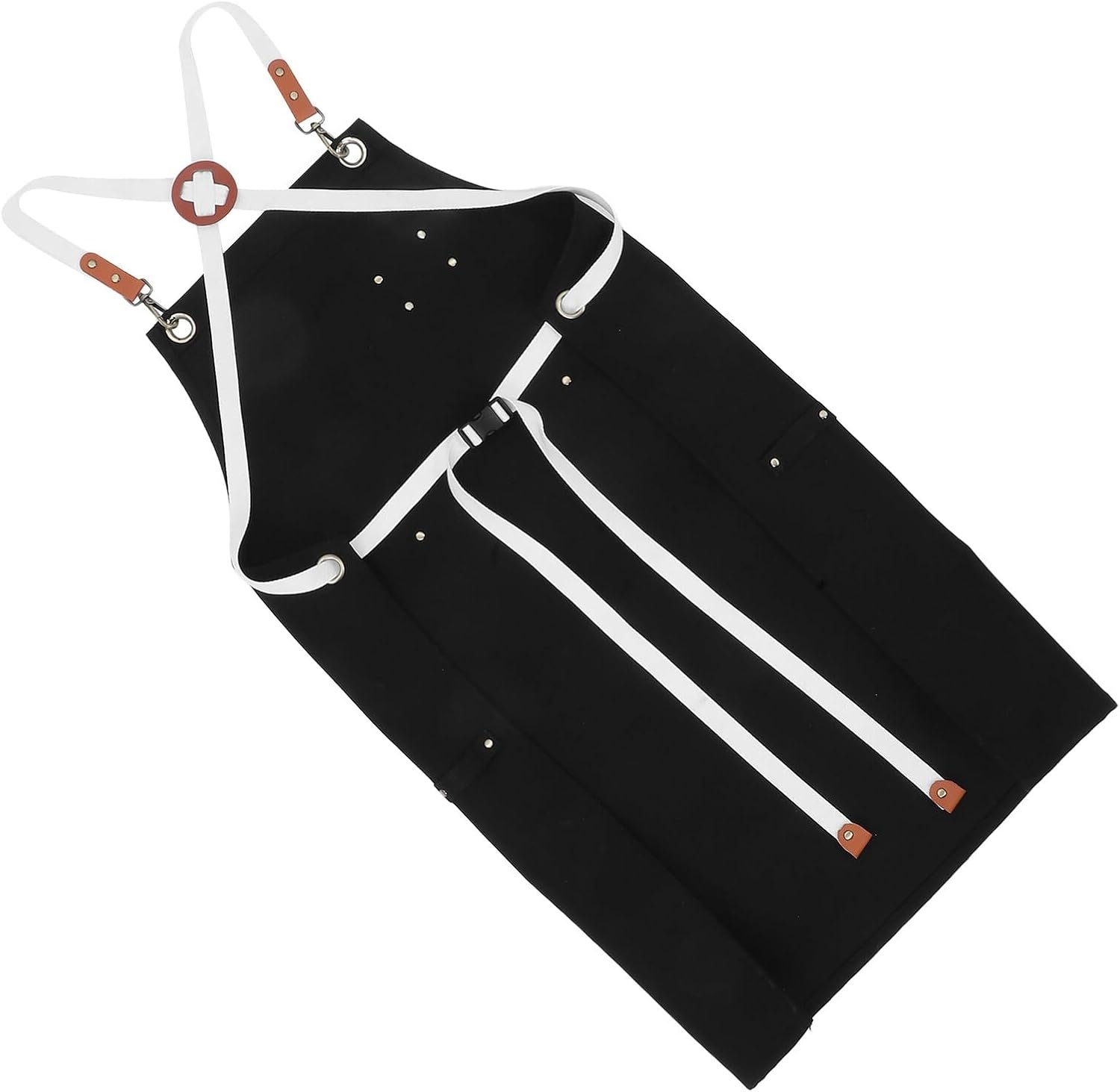 Men's Heavy Duty Canvas Tool Apron with Multiple Pockets, Utility Work Apron for BBQ, Woodworking, Cooking and Outdoor Activities