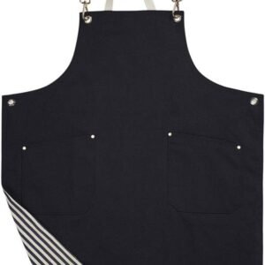 Double Sided Cotton Canvas Apron with Pocket Design, Cross Back Strap Work Apron for Kitchen, Gardening and Crafts