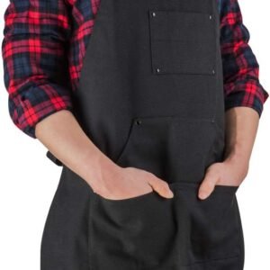 Heavy Duty Canvas Work Apron for Men, Durable Tool Apron for Carpentry, Woodworking, BBQ, Gardening and Workshop Use