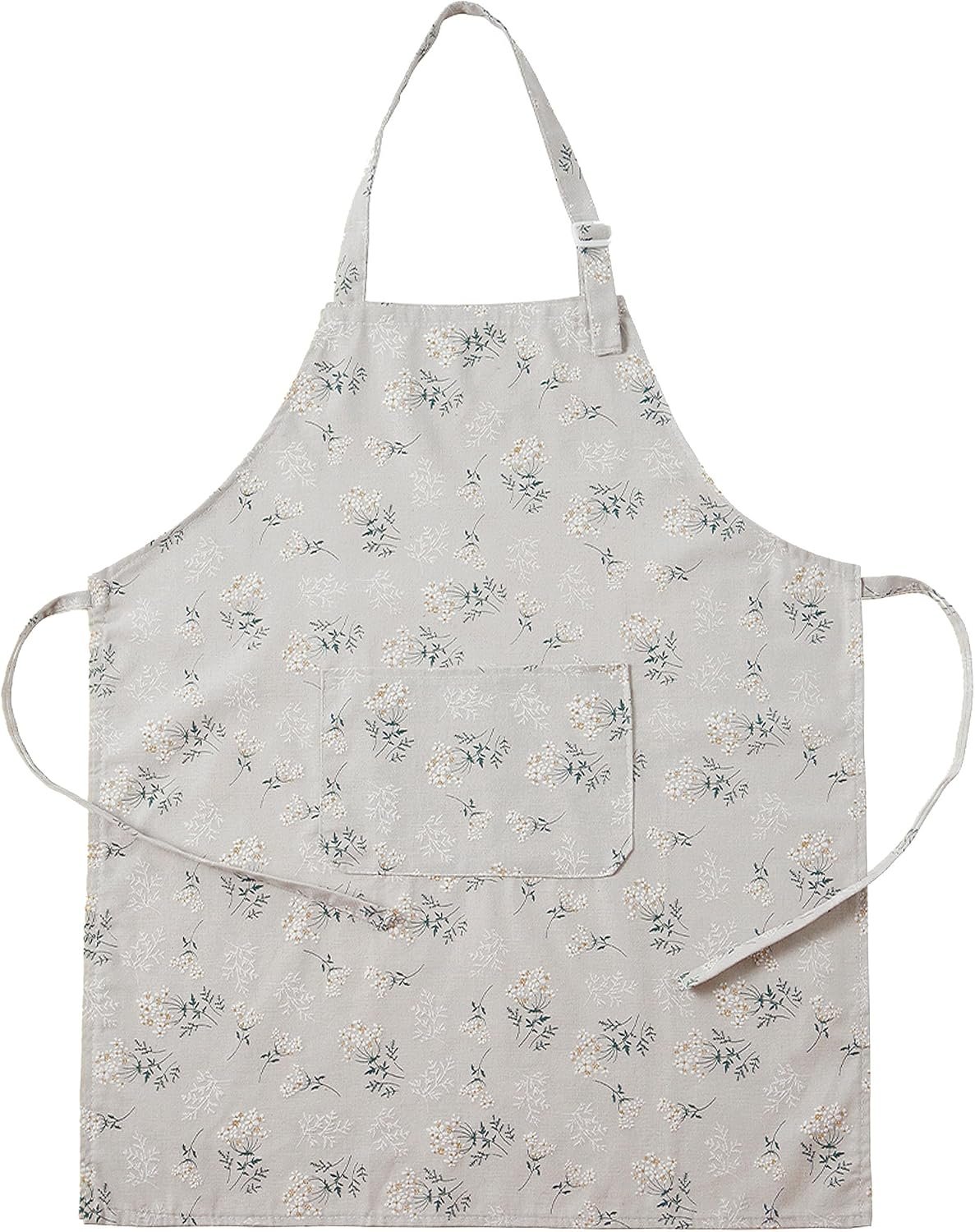 Vintage Style Adjustable Apron with Pockets, Multi Purpose Apron for Baking, Cooking, BBQ, Gardening and Home Use